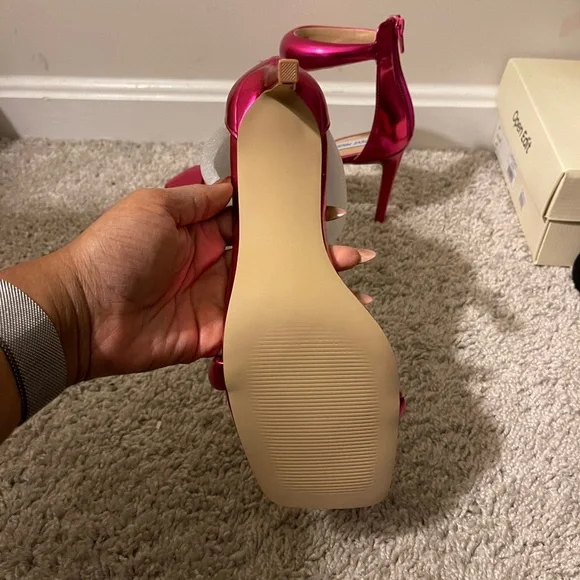 Steve Madden Partay Women's Pink High Heel Sandals - Picture 5 of 6